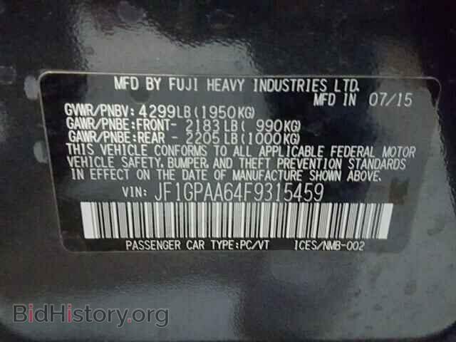 2015 SUBARU IMPREZA - VIN: JF1GPAA64F9315459 - Фото 9