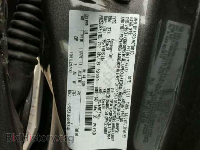 2012 FORD FOCUS - VIN: 1FAHP3E20CL319384 - Фото 10