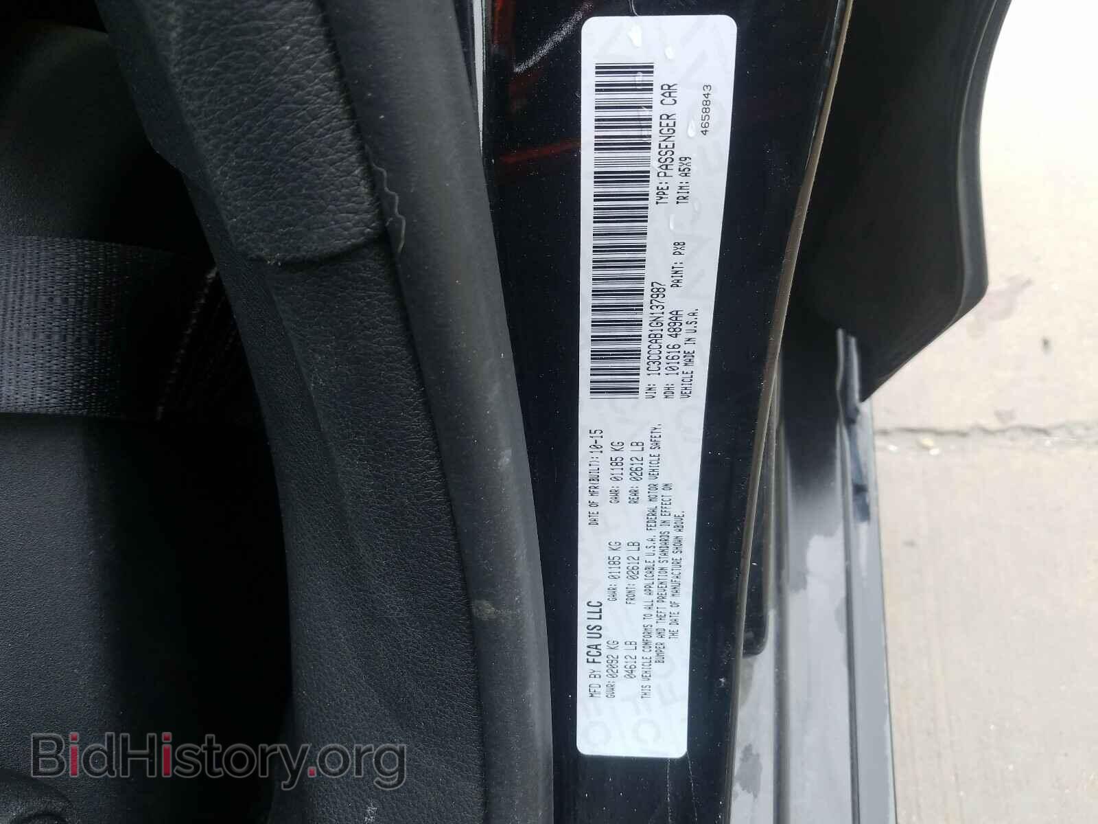 2016 CHRYSLER 200 - VIN: 1C3CCCAB1GN137987 - Фото 10