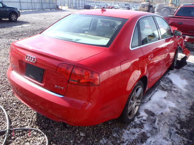 2008 AUDI A4 - VIN: WAUAF78E68A101476 - Фото 4