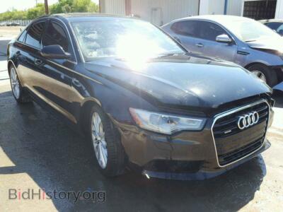 2012 Audi A6 A6 Premium, черный — VIN WAUGGAFC6CN129382, Copart