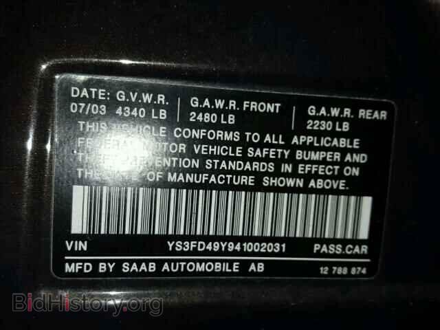 2004 SAAB 9 3 - VIN: YS3FD49Y941002031 - Photo 10
