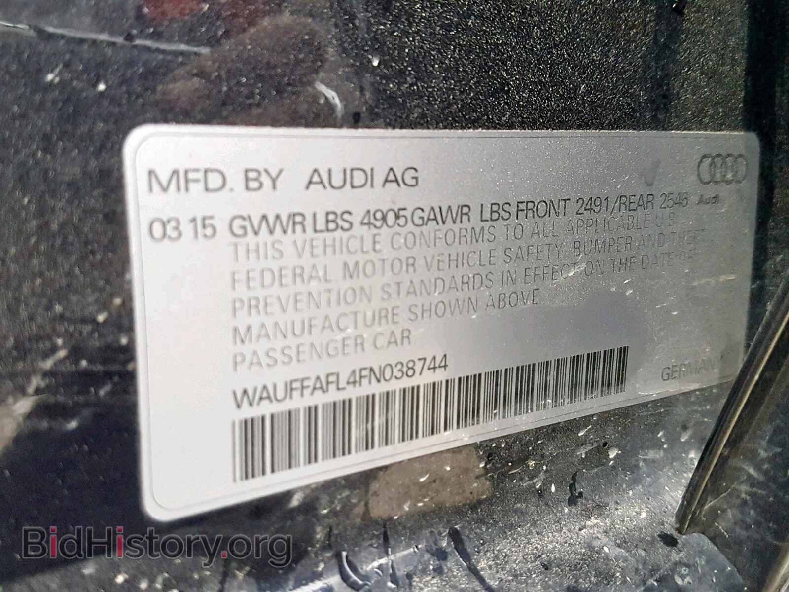 2015 AUDI A4 - VIN: WAUFFAFL4FN038744 - Фото 10