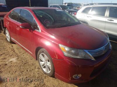 2010 Lexus HS HS 250h, red — VIN JTHBB1BA1A2014508, Copart