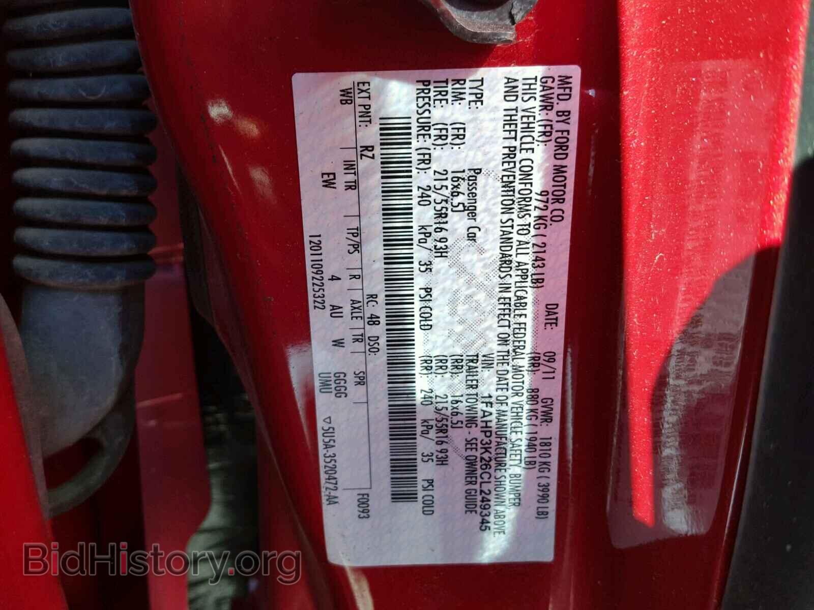 2012 FORD FOCUS - VIN: 1FAHP3K26CL249345 - Photo 10