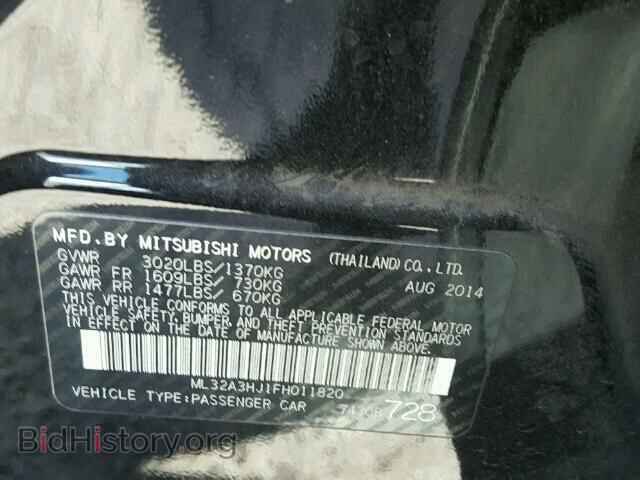2015 MITSUBISHI MIRAGE - VIN: ML32A3HJ1FH011820 - Фото 10