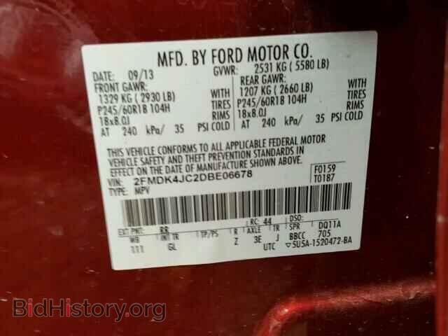 2013 FORD EDGE - VIN: 2FMDK4JC2DBE06678 - Фото 10