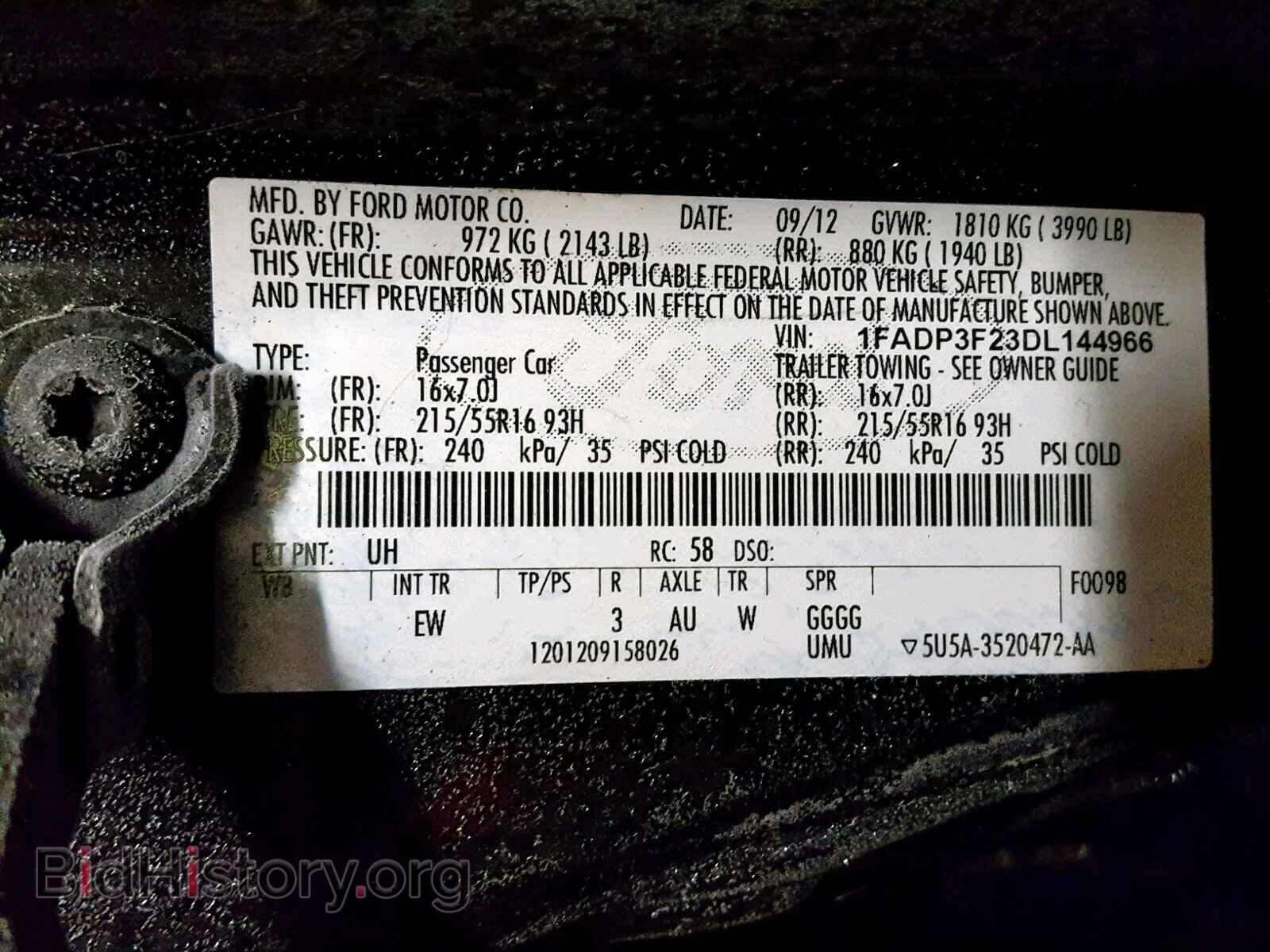2013 FORD FOCUS SE - VIN: 1FADP3F23DL144966 - Фото 10