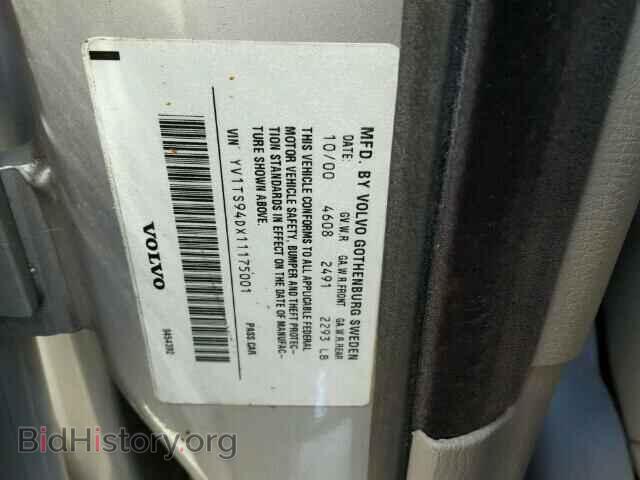 2001 VOLVO S80 - VIN: YV1TS94DX11175001 - Фото 10