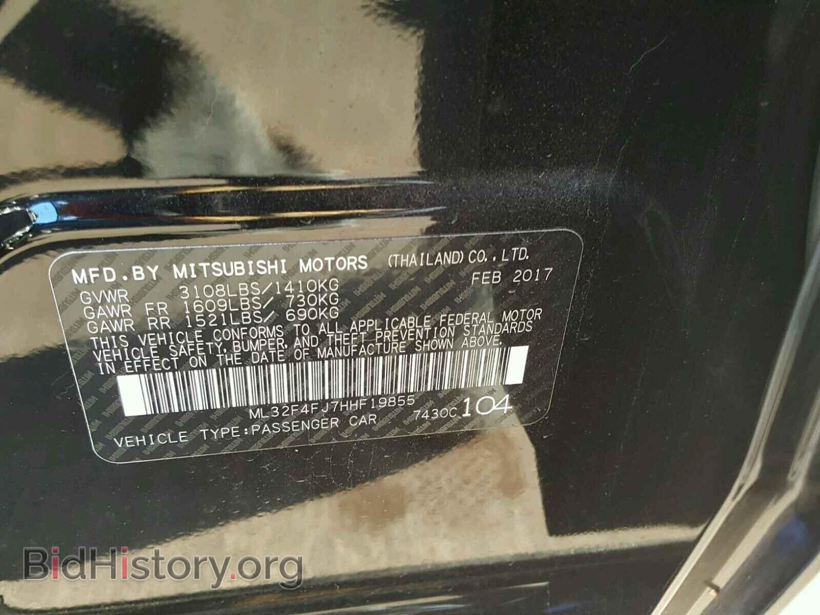 2017 MITSUBISHI MIRAGE - VIN: ML32F4FJ7HHF19855 - Фото 10