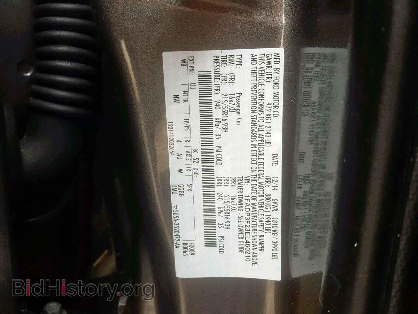 2014 FORD FOCUS SE - VIN: 1FADP3F23EL460210 - Фото 10