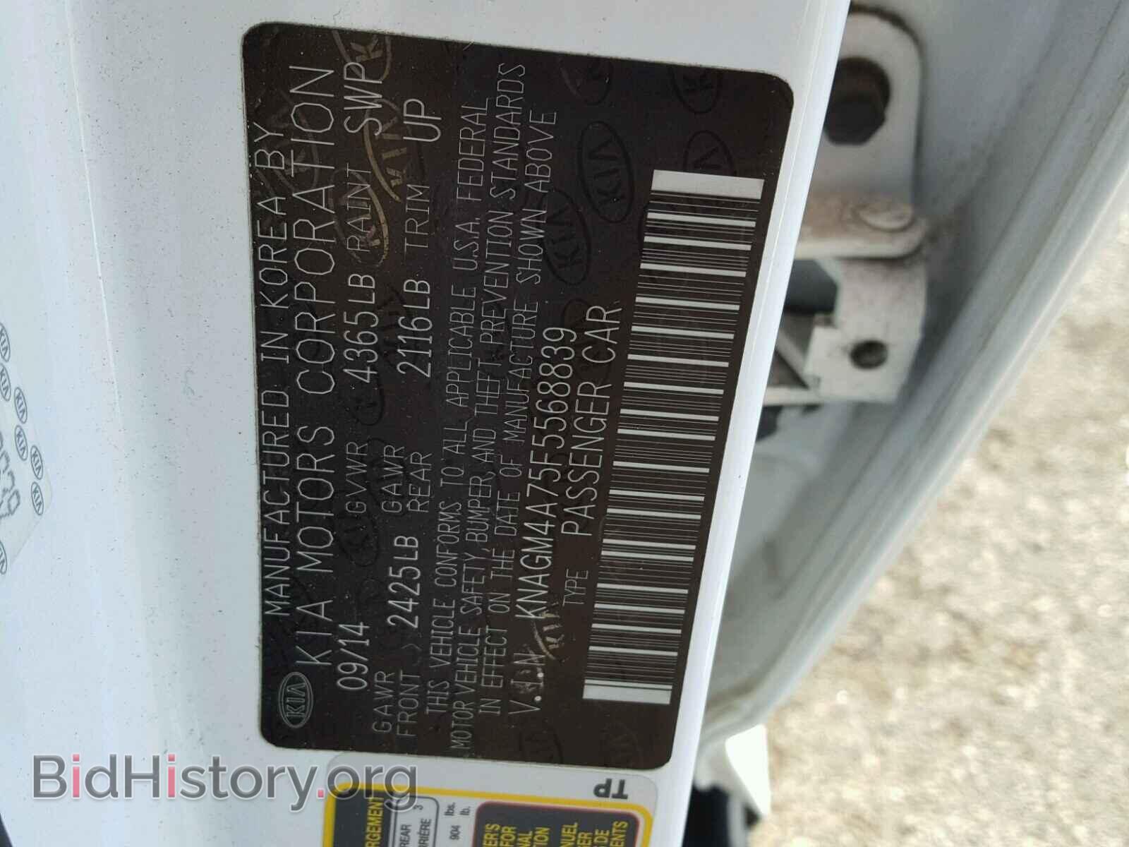 2015 KIA OPTIMA - VIN: KNAGM4A75F5568839 - Photo 10