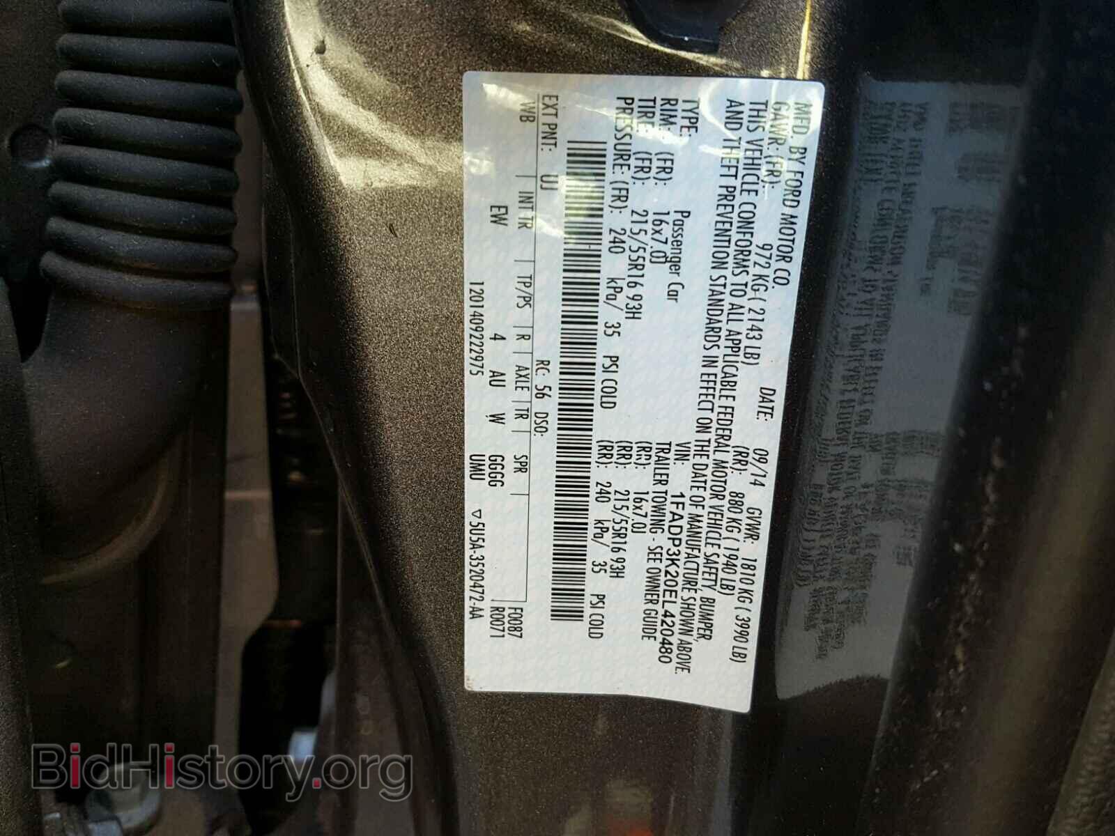 2014 FORD FOCUS - VIN: 1FADP3K20EL420480 - Photo 10