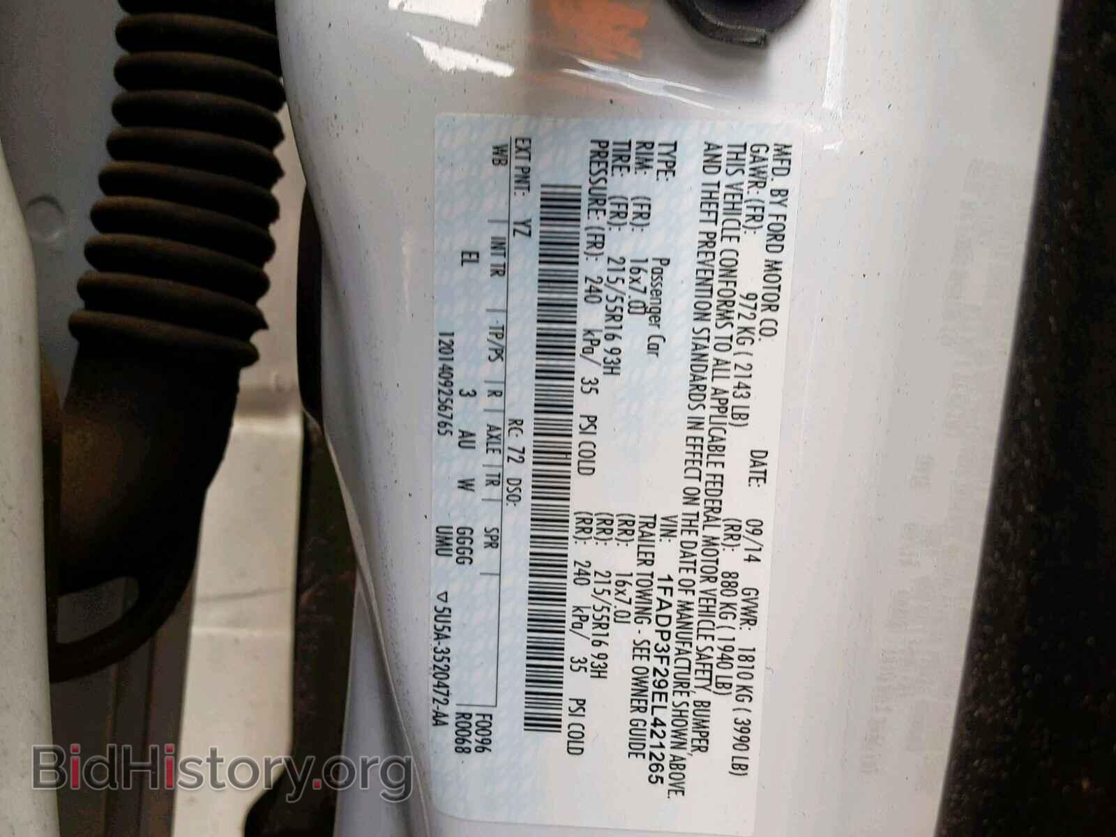 2014 FORD FOCUS SE - VIN: 1FADP3F29EL421265 - Фото 10