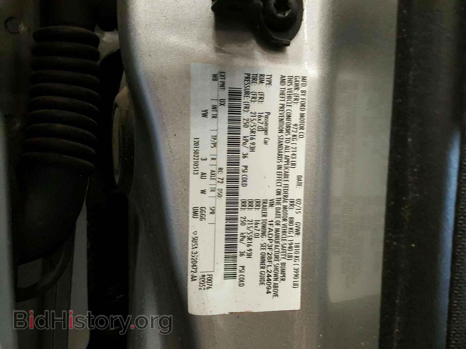 2015 FORD FOCUS - VIN: 1FADP3F28FL244094 - Фото 10