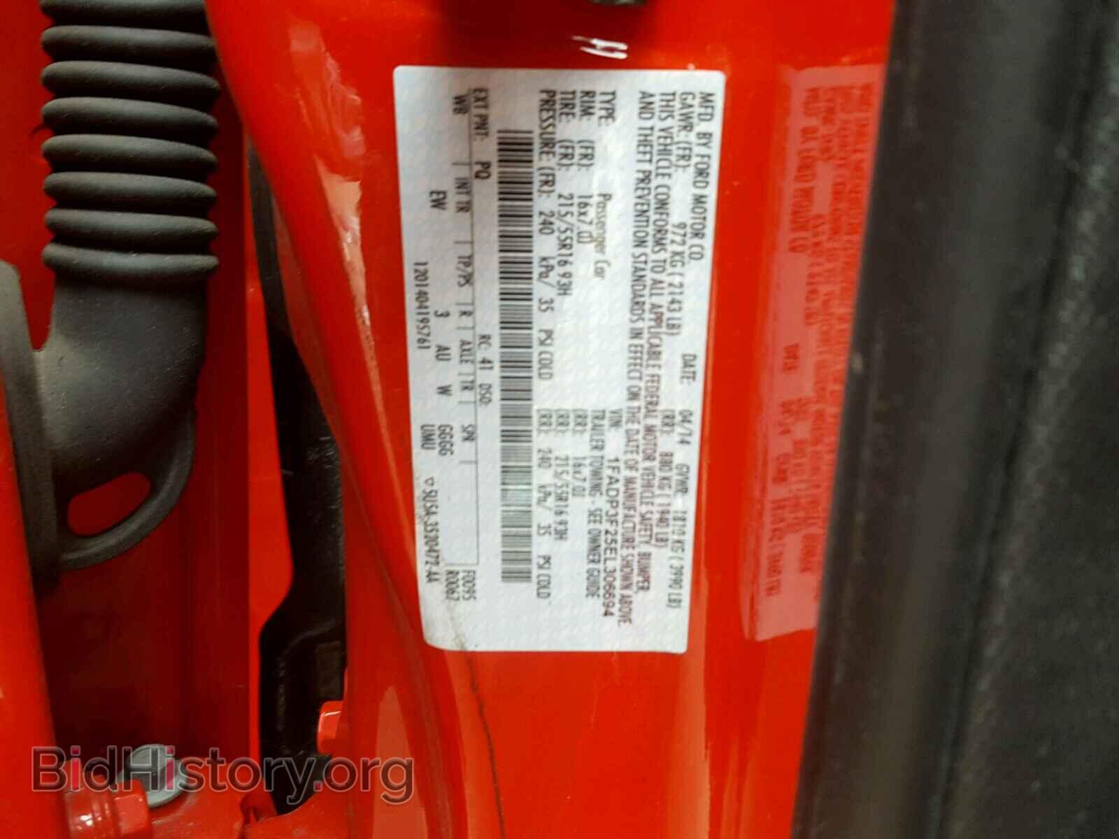 2014 FORD FOCUS - VIN: 1FADP3F25EL306694 - Фото 10