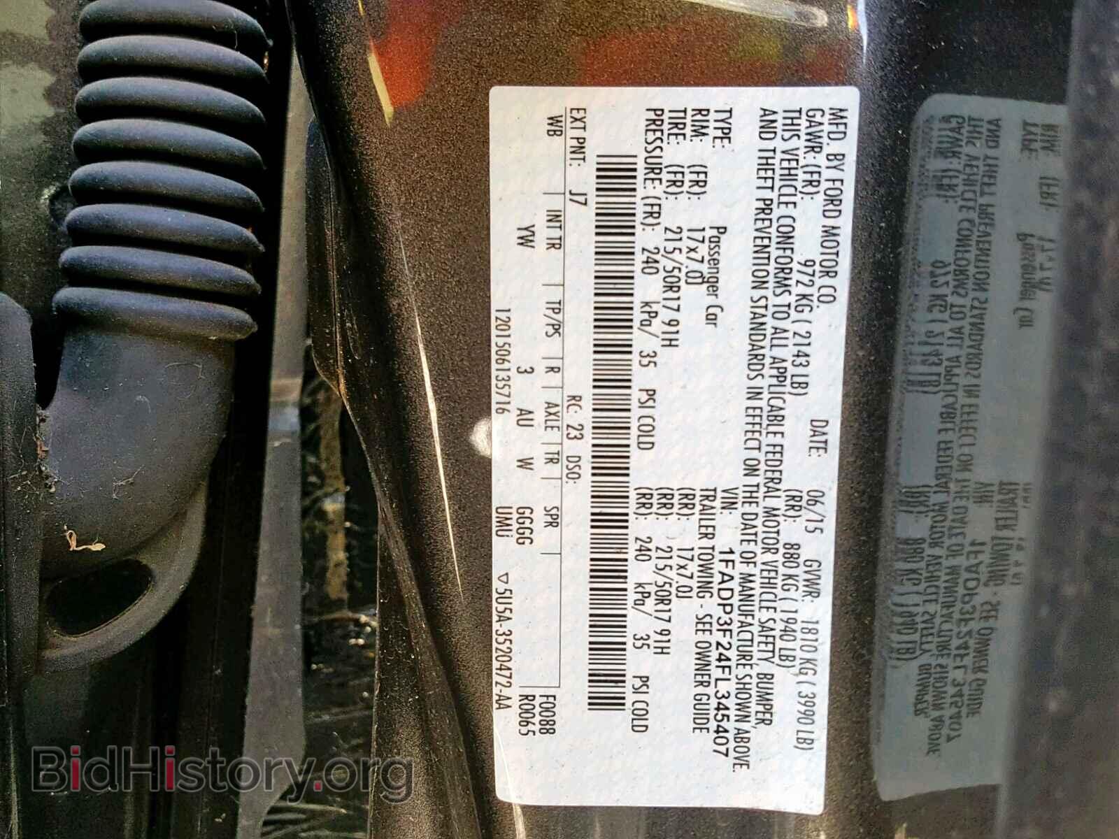 2015 FORD FOCUS SE - VIN: 1FADP3F24FL345407 - Фото 10