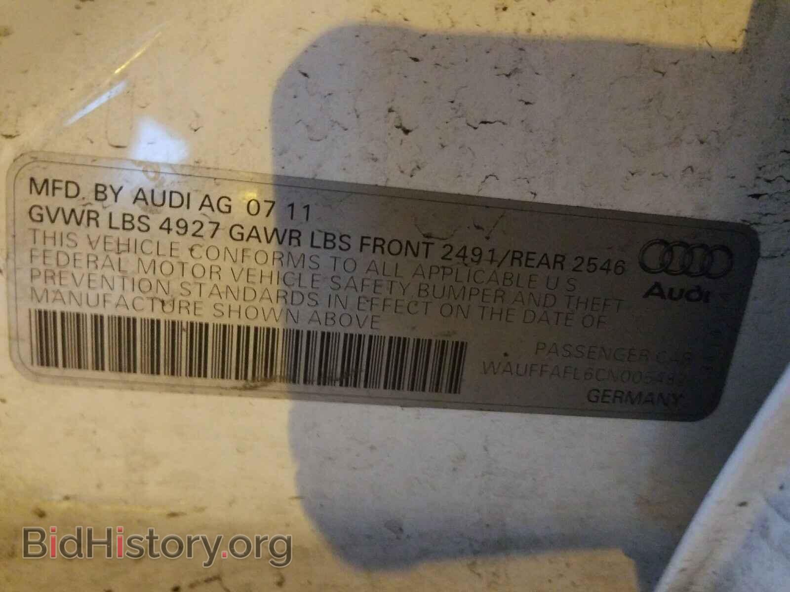2012 AUDI A4 - VIN: WAUFFAFL6CN005482 - Photo 10