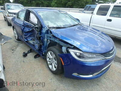 2015 Chrysler 200 200 Limite, синий — VIN 1C3CCCAB1FN534016, Copart