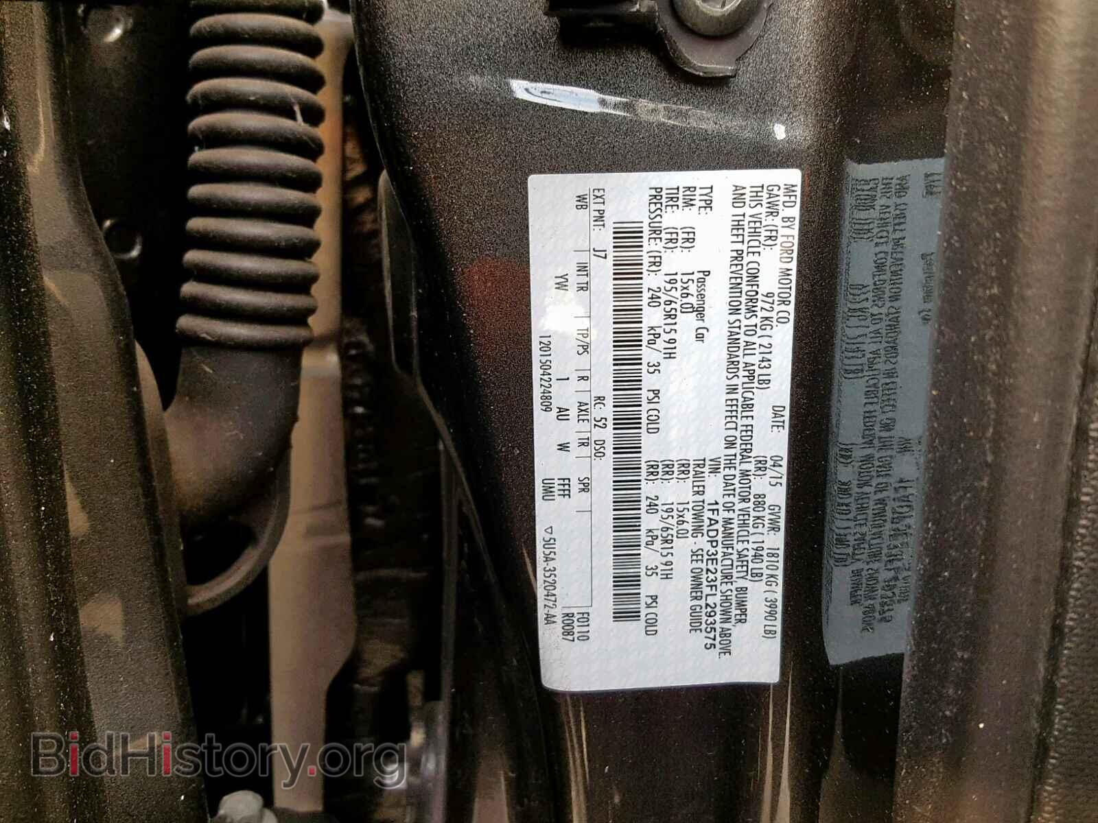 2015 FORD FOCUS - VIN: 1FADP3E23FL293575 - Фото 10