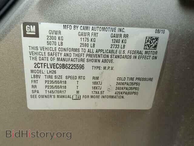2011 GMC TERRAIN - VIN: 2CTFLVEC9B6225596 - Photo 10