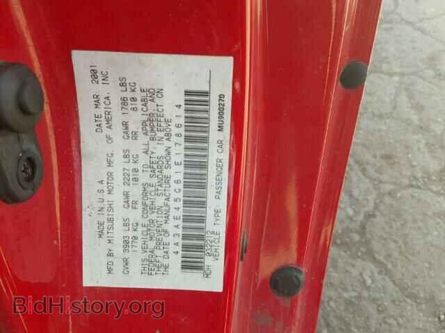 2001 MITSUBISHI ECLIPSE - VIN: 4A3AE45G61E178614 - Photo 10