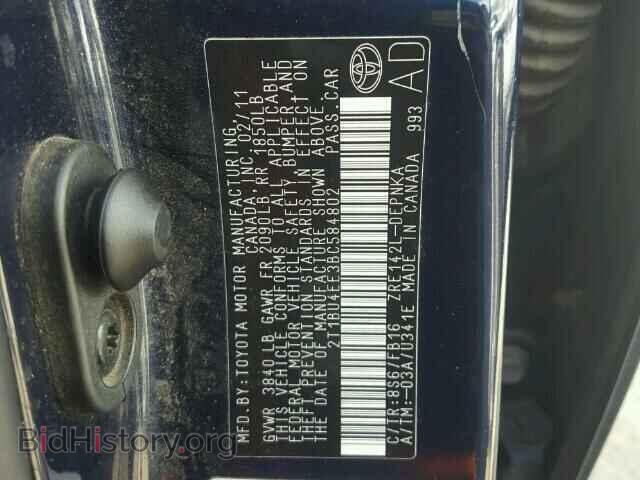 2011 TOYOTA COROLLA - VIN: 2T1BU4EE3BC584802 - Фото 10