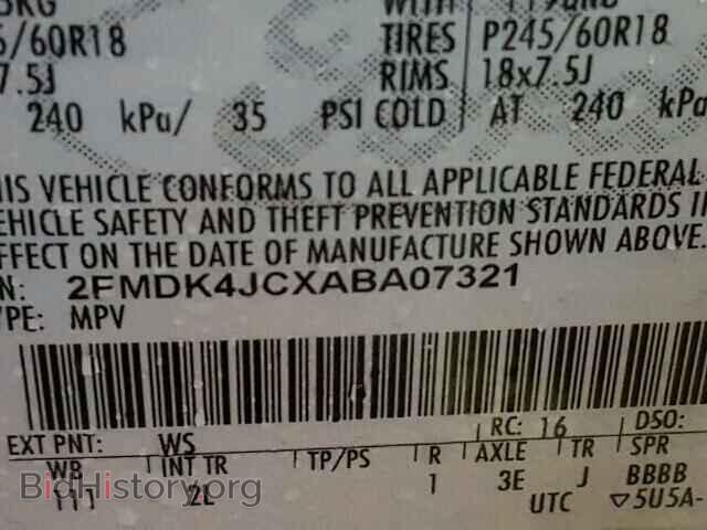 2010 FORD EDGE - VIN: 2FMDK4JCXABA07321 - Фото 10
