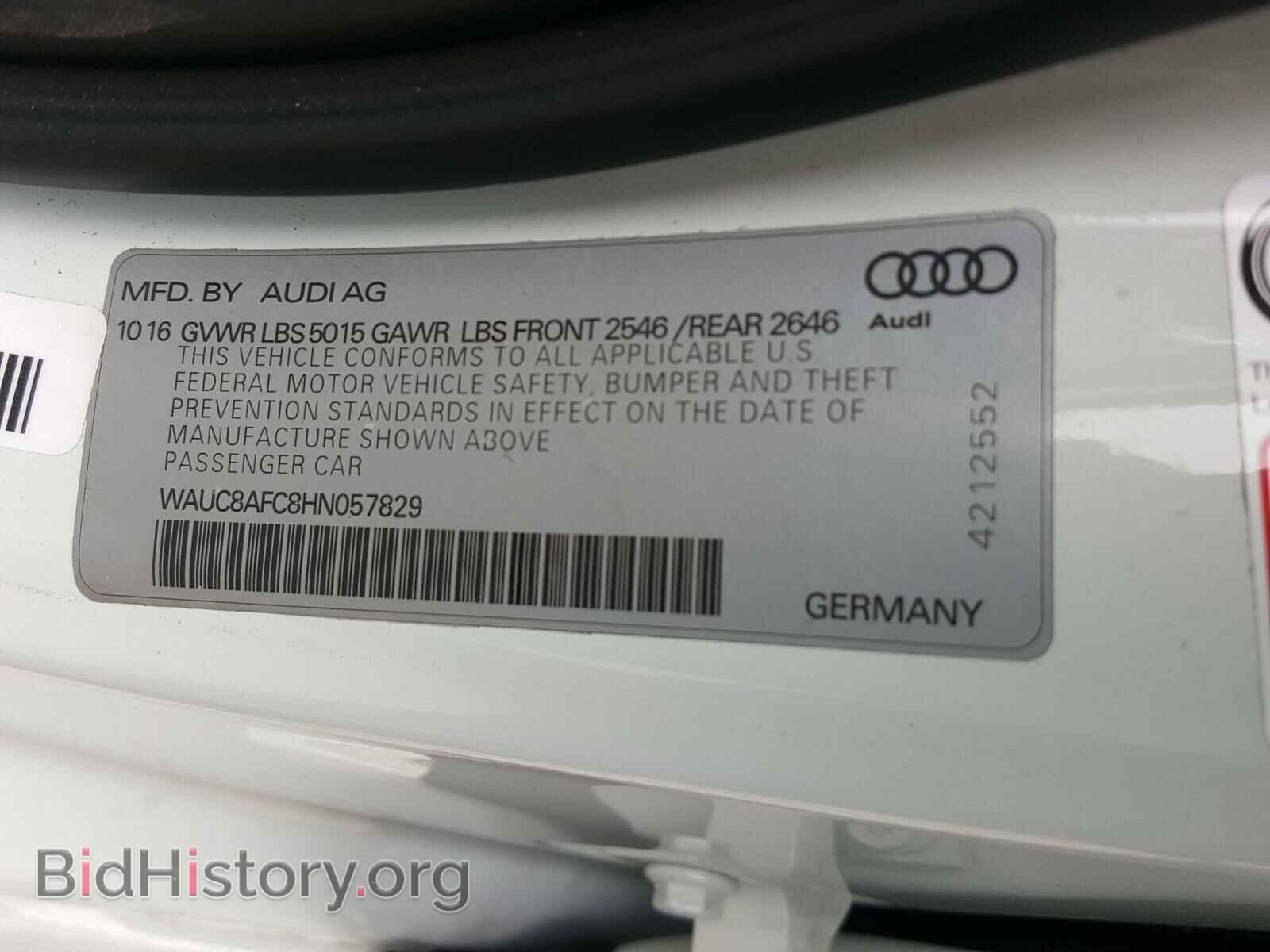 2017 AUDI A6 - VIN: WAUC8AFC8HN057829 - Photo 10