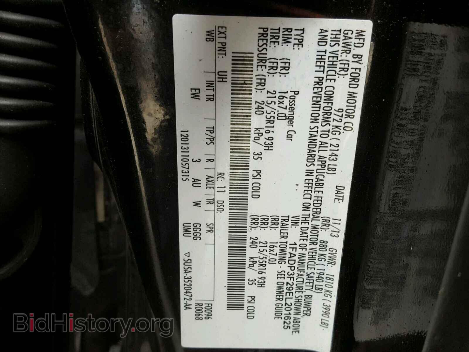 2014 FORD FOCUS - VIN: 1FADP3F29EL201625 - Photo 10