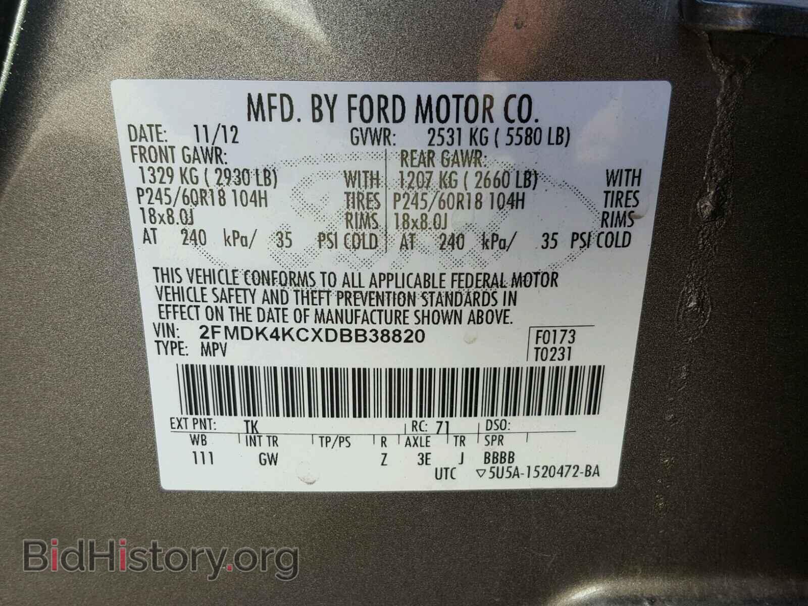 2013 FORD EDGE - VIN: 2FMDK4KCXDBB38820 - Photo 10