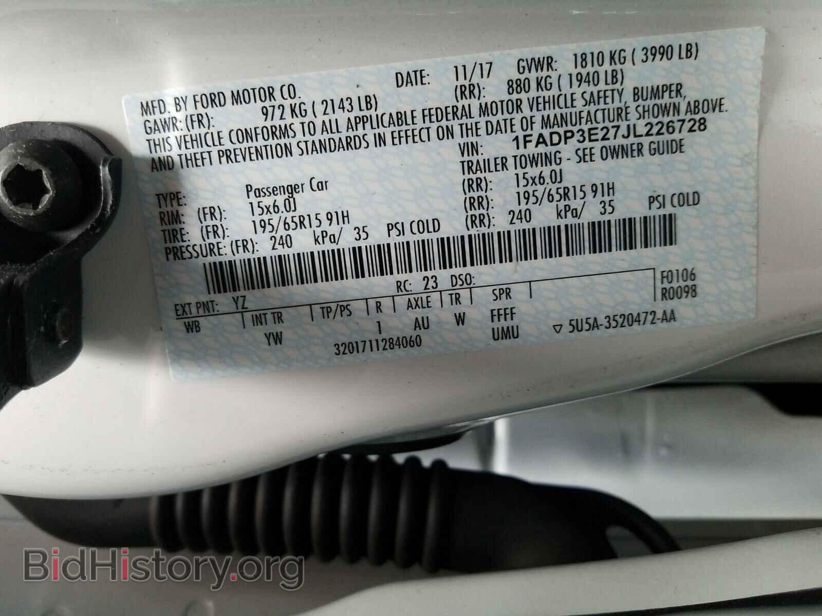 2018 FORD FOCUS - VIN: 1FADP3E27JL226728 - Фото 10