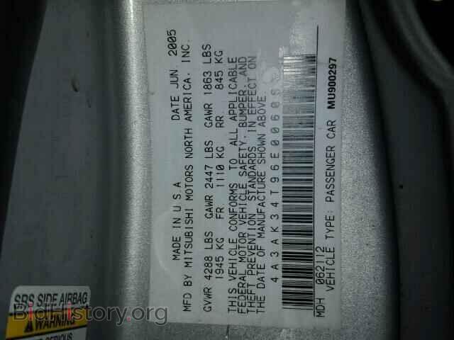 2006 MITSUBISHI ECLIPSE - VIN: 4A3AK34T96E006067 - Photo 10