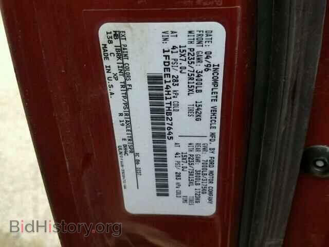 1996 FORD ECONOLINE - VIN: 1FDEE14H1THB27645 - Фото 10