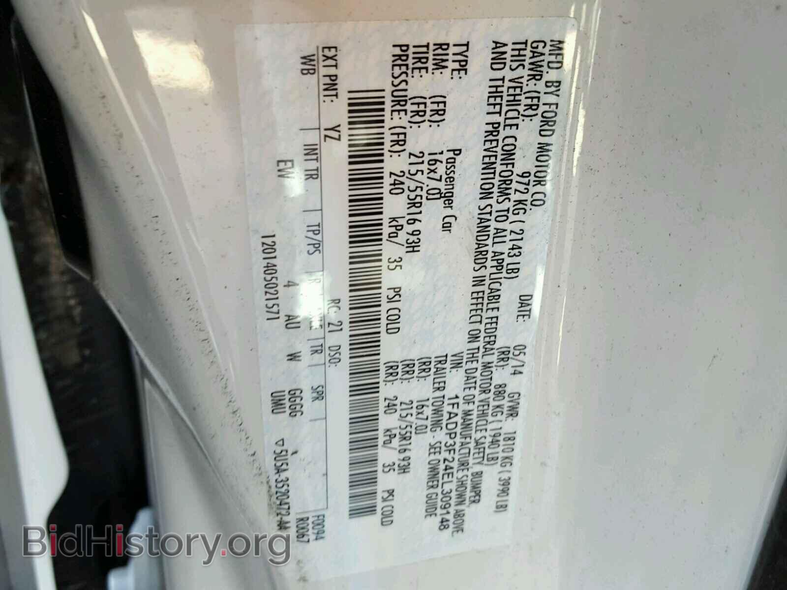 2014 FORD FOCUS - VIN: 1FADP3F24EL309148 - Photo 10