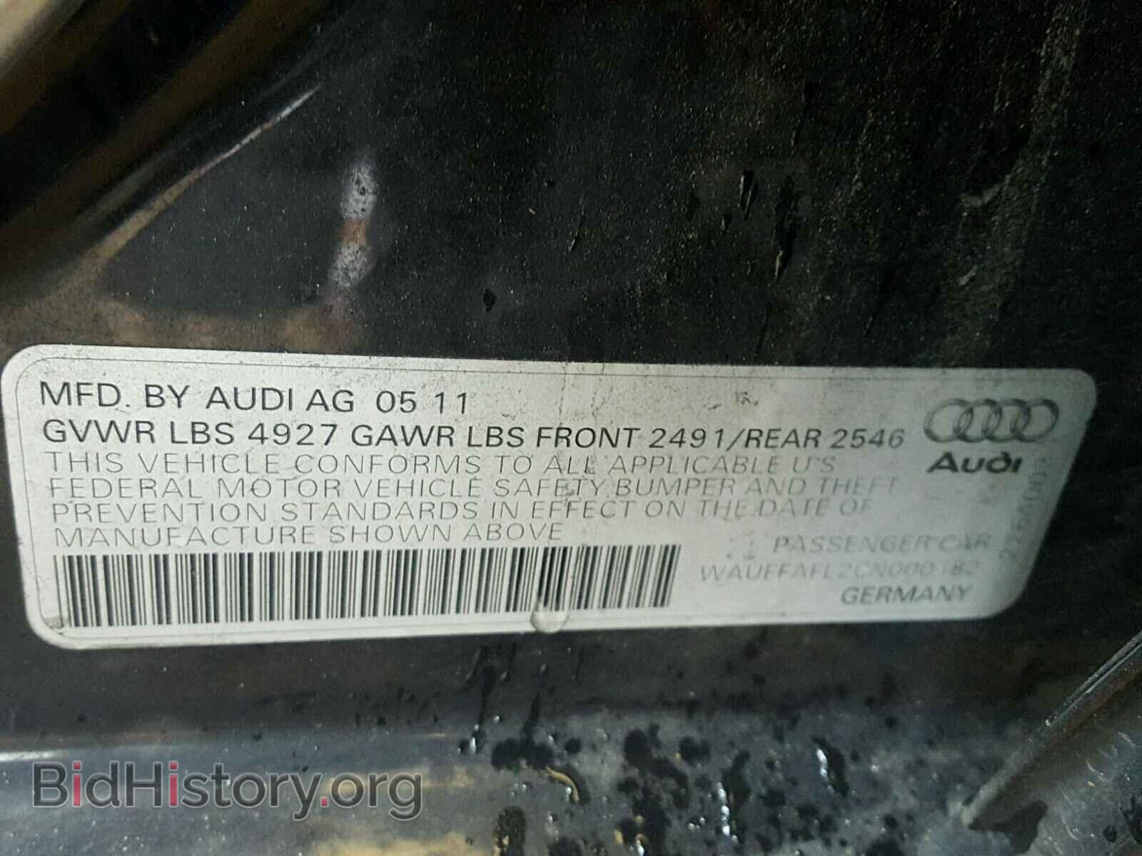 2012 AUDI A4 - VIN: WAUFFAFL2CN000182 - Photo 10