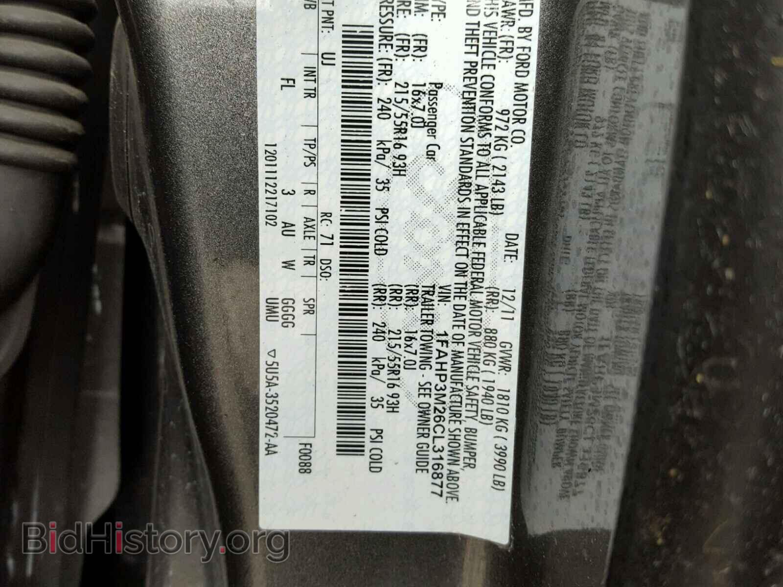 2012 FORD FOCUS - VIN: 1FAHP3M26CL316877 - Фото 10