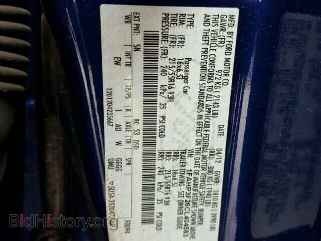 2012 FORD FOCUS - VIN: 1FAHP3F26CL404583 - Фото 10