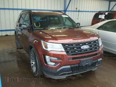 2016 Ford EXPLORER Explorer S, коричневый — VIN 1FM5K8GT7GGB86485, Copart