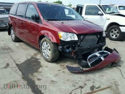 2016 Dodge CARAVAN Grand Cara, красный — VIN 2C4RDGBGXGR217974, Copart