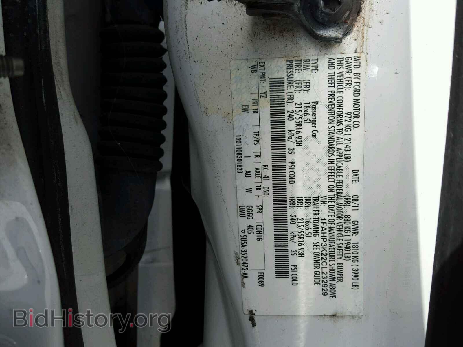 2012 FORD FOCUS - VIN: 1FAHP3K22CL232929 - Фото 10