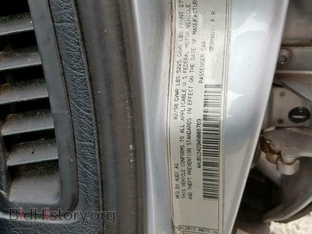 1998 AUDI A8 - VIN: WAUBG34D9WN008769 - Фото 10