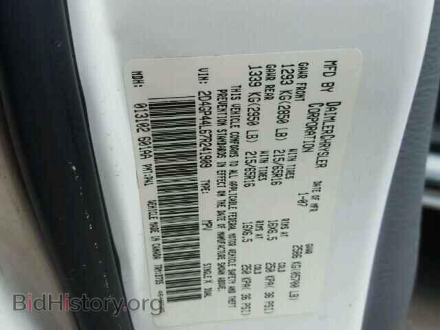 2007 DODGE CARAVAN - VIN: 2D4GP44L67R241909 - Фото 10