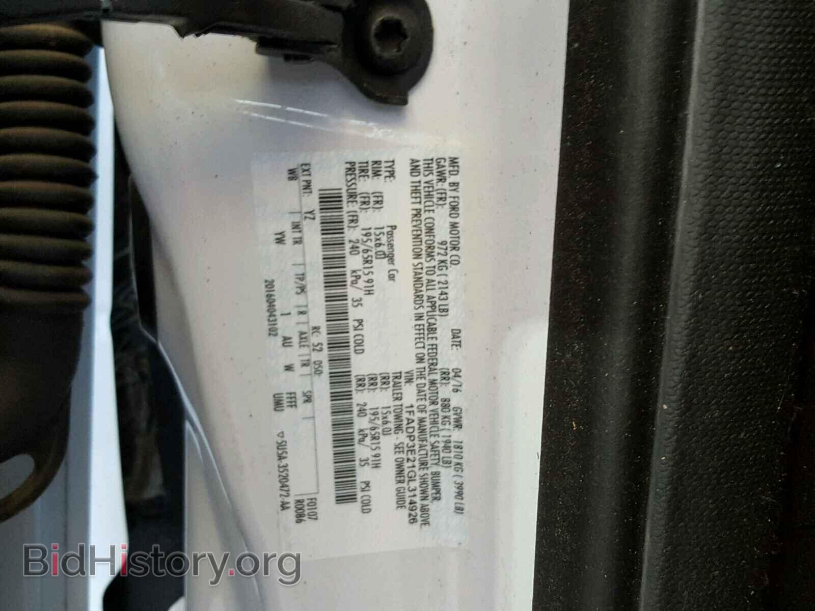 2016 FORD FOCUS - VIN: 1FADP3E21GL314926 - Photo 10