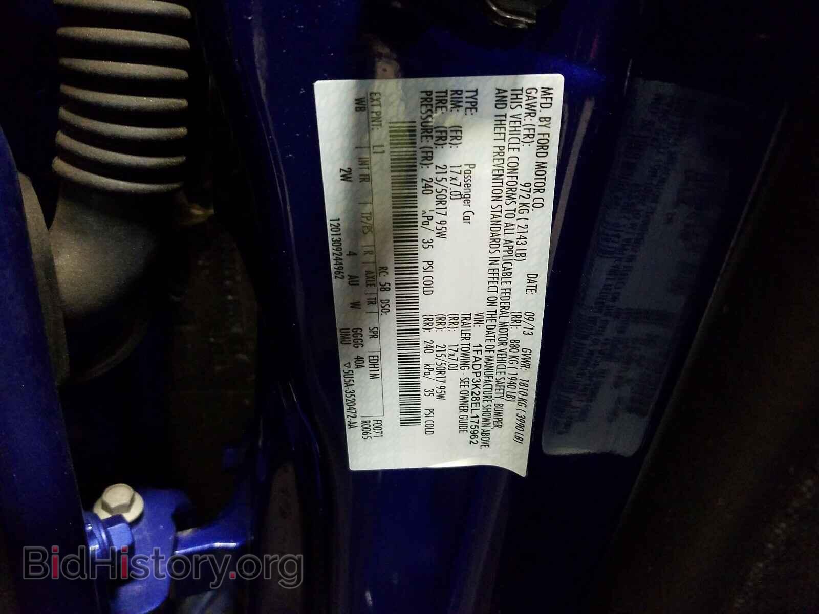 2014 FORD FOCUS - VIN: 1FADP3K28EL175962 - Фото 10