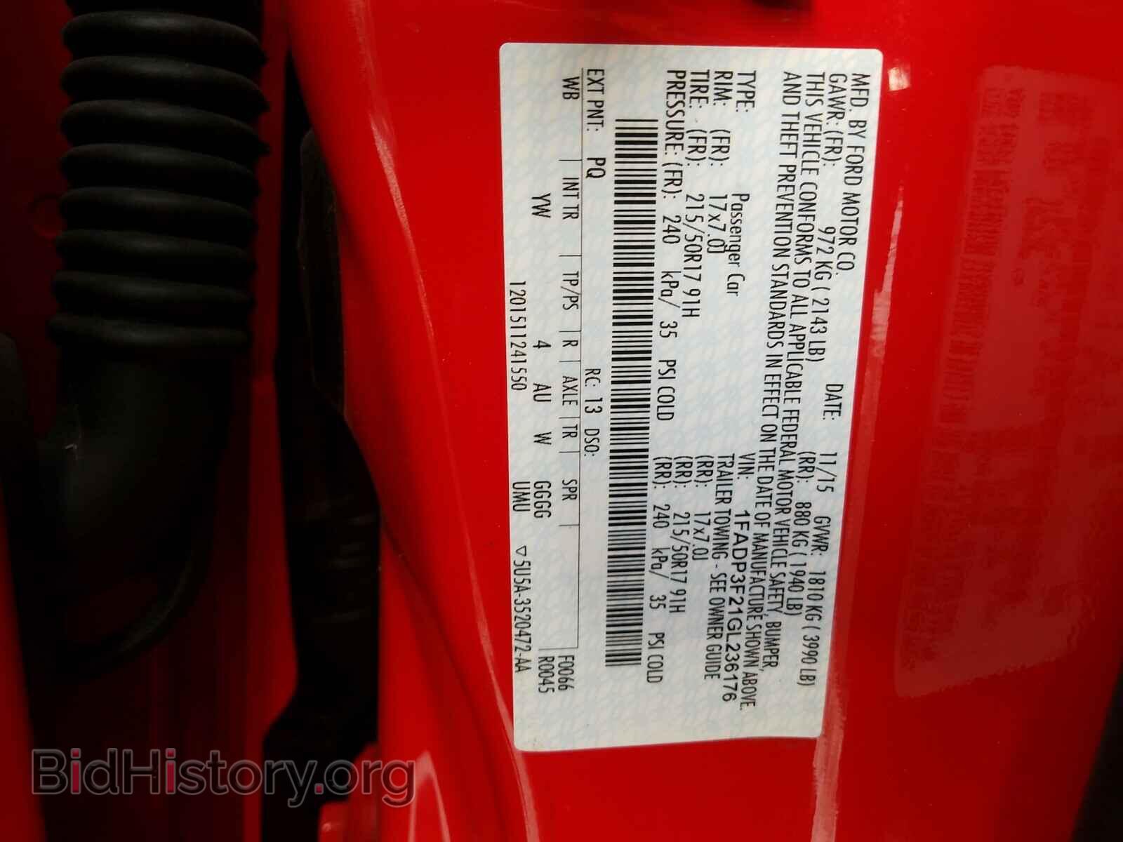 2016 FORD FOCUS SE - VIN: 1FADP3F21GL236176 - Фото 10