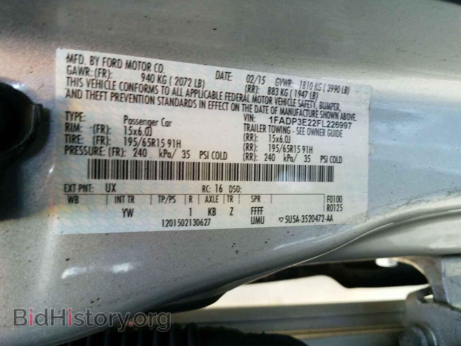 2015 FORD FOCUS - VIN: 1FADP3E22FL226997 - Photo 10