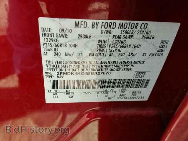 2011 FORD EDGE - VIN: 2FMDK4KC4BBA27676 - Photo 10