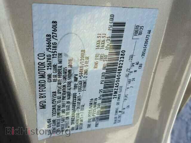 2004 FORD FREESTAR - VIN: 2FMZA50604BB22380 - Фото 10