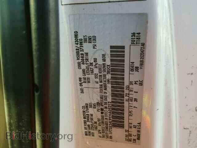 2000 FORD ECONOLINE - VIN: 1FTSE34L9YHA05212 - Photo 10